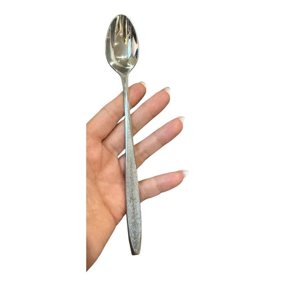 EKCO Eterna‎ Corsair Stainless Iced Teaspoon 8" Vintage Mid Century Modern Japan